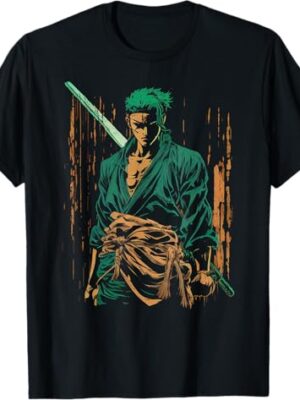 بلوزة بتصميم أنمي فني ياباني كلاسيكي