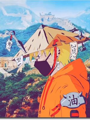 بوستر فني بدون اطار بتصميم جوجوتسو لتزيين غرف النوم ملصقات انيمي ناروتو